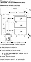 Bosch Downdraft 80cm DDW88MM60B
