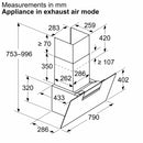 Bosch Wall-Mounted Hood 80cm DWK87FN60B