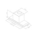 Grade B Elica Sleek SLEEK2.0-SS-80 73cm Canopy Cooker Hood Stainless Steel