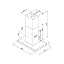 Grade C Smeg KI90XE 90cm Slimline Island Hood Stainless Steel