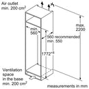 Bosch Series 6 Built-in Fridge 176x60cm KIR81ADD0G