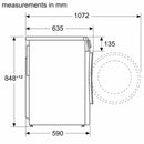 Grade B Bosch WNA14490GB Freestanding 9/6KG 1400 Spin Washer Dryer White