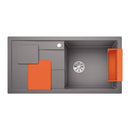 Blanco Sity Xl 6 S Sink Metallic Aluminium, Lava Grey Accessory Set - Ideali