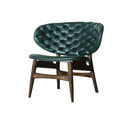 Baxter Dalma Armchair - Kashmir Jade Leather/Canaletto Walnut