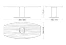 Riva 1920 Boss Executive Ovale Oak Table
