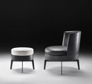 Flexform Feel Good Swivel Armchair - Hide Leather Base