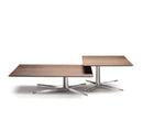 Flexform Fly Coffee Table - 80x80 Canaletto Walnut/Satin