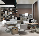 Flexform Feel Good Swivel Armchair - Hide Leather Base