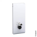 Geberit Monolith Sanitary Module For Wall-Mounted Toilet H: 101 Cm, Glass White - Ideali