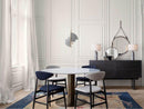 Gubi Gent Dining Chair - Messenger 5 0063 / Black Stained Ash / Polished Brass - Ideali