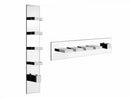 Gessi Rettangolo Wellness thermostatic shower mixer with 4 stop valves 43028