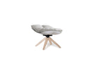 B&B Italia Husk Pouf - HP4 / Light Brushed Oak / White Fabric Cat. Super Serle 100