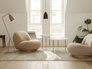 Gubi IOI Side Table Ø50x50 - Black Semi Matt Base / Grey Emperador Marble Top