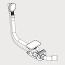 Kaldewei Special Waste and Overflow Set with Filling Function for Asymmetric Duo