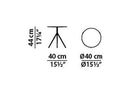 Baxter Liquid Small Table H. 44 cm - Marsala