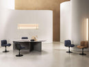 Baxter Marilyn Revolving Chair - Leather Kashmir Mimétique - Ideali
