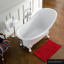 Victoria + Albert Drayton freestanding bath white gloss/interior white gloss, with white QUARRYCAST®  feet