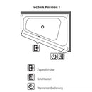 Villeroy & Boch Loop & Friends Square Corner Bath With Whirlpool System - Ideali