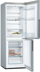 Bosch Series 4 Free-Standing Fridge-Freezer 176x60cm Stainless Steel KGV33VLEAG