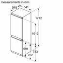 Bosch Series 4 Built-In Fridge-Freezer 178x55cm KIN86VFE0G