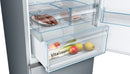 Bosch Series 4 Free-Standing Fridge-Freezer 203x70cm Stainless Steel KGN49XLEA