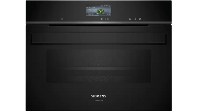 Siemens iQ700 Built-In Combi Steam Oven Black 60cm CS956GCB1