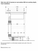 Gaggenau 400 series Flex induction cooktop with integrated ventilation system 90cm CV492105M