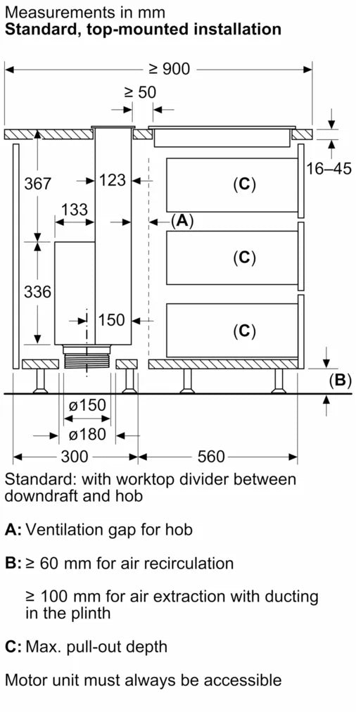 Bosch Downdraft 80cm DDW88MM60B