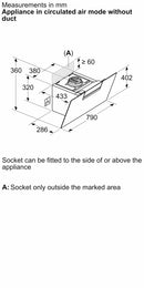 Bosch Wall-Mounted Hood 80cm DWK87FN60B