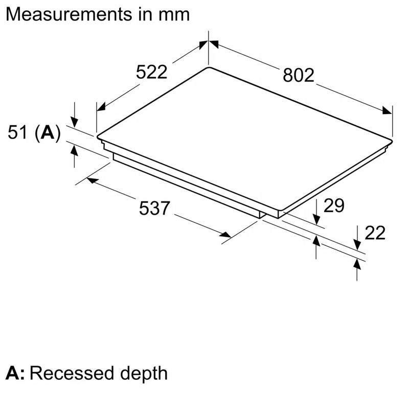Bosch Series 6 Induction Hob 80cm PVW831HB1E