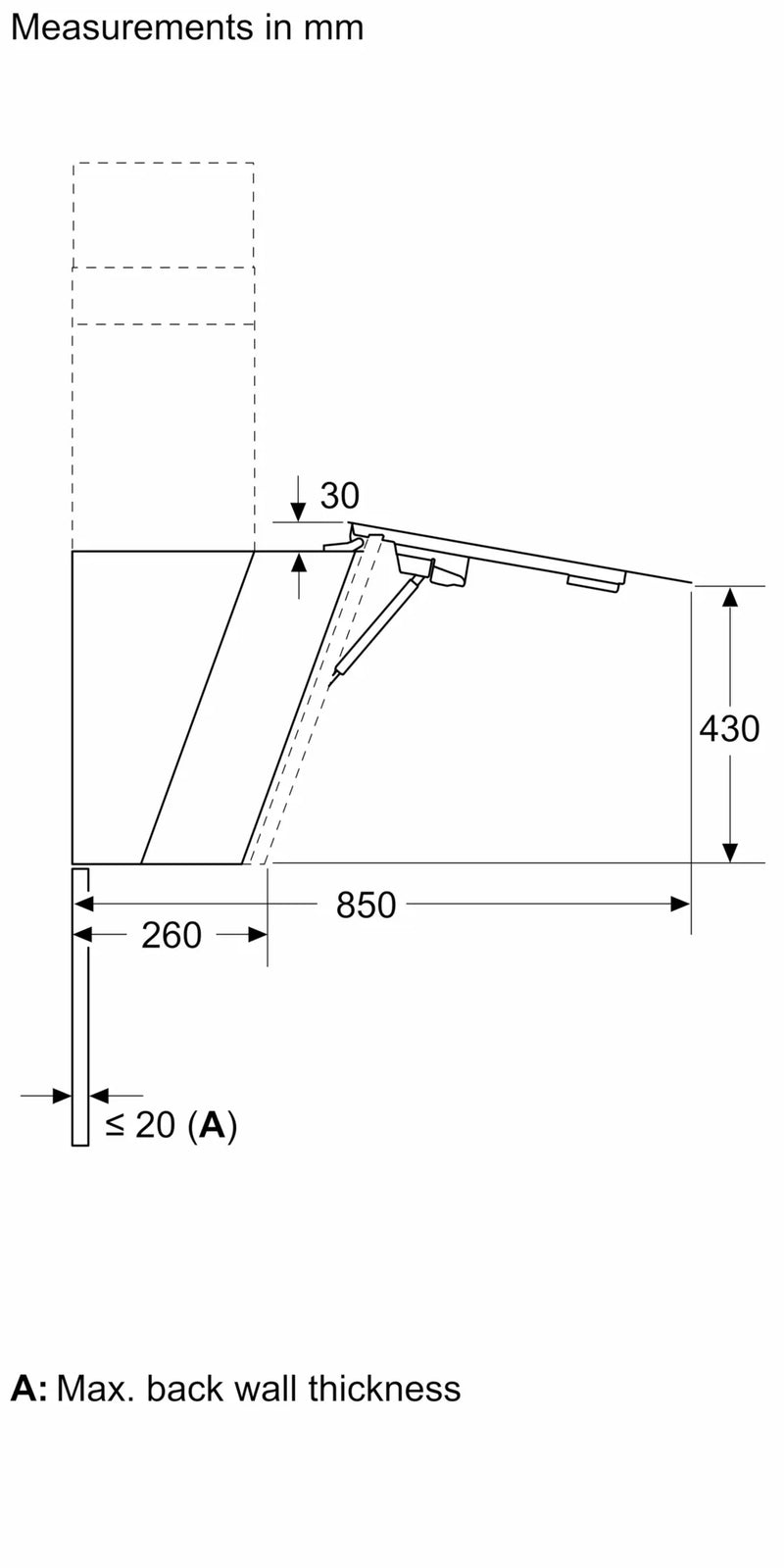 Bosch Wall-Mounted Hood 80cm DWK81AN60B