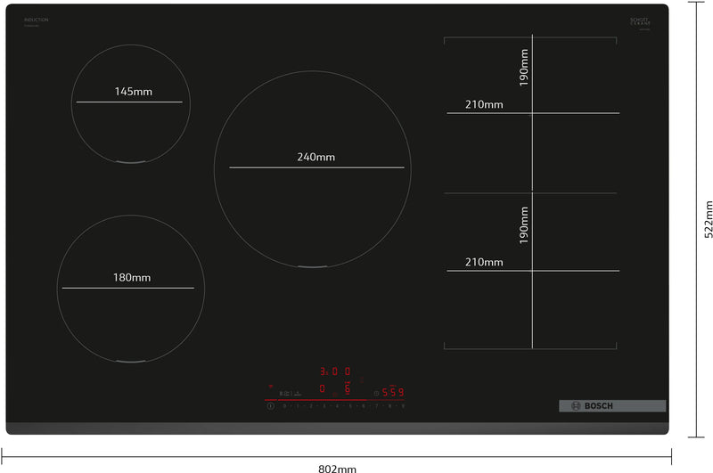 Bosch Series 6 Induction Hob 80cm PVW831HB1E