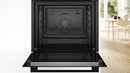 Bosch Series 4 Built-In Oven with Added Steam Function 60x60cm Black HQA574BB3B