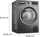 Bosch Series 6 Heat Pump Tumble Dryer 9kg Cast Iron Grey WQG245R1GB