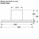 Bosch Series 6 Integrated Design Hood 90cm Matt Black DBB97DP60B