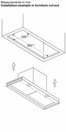 Bosch Series 6 Integrated Design Hood 90cm Matt Black DBB97DP60B