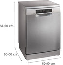 Bosch Series 6 Free-Standing Dishwasher 60cm Brushed Steel Anti-Fingerprint SMS6TCI02G