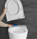 Geberit Acanto Set Wall-Mounted Toilet Washdown, Closed Ceramic Design, TurboFlush with Toilet Seat