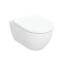 Geberit Acanto Set Wall-Mounted Toilet Washdown, Closed Ceramic Design, TurboFlush with Toilet Seat