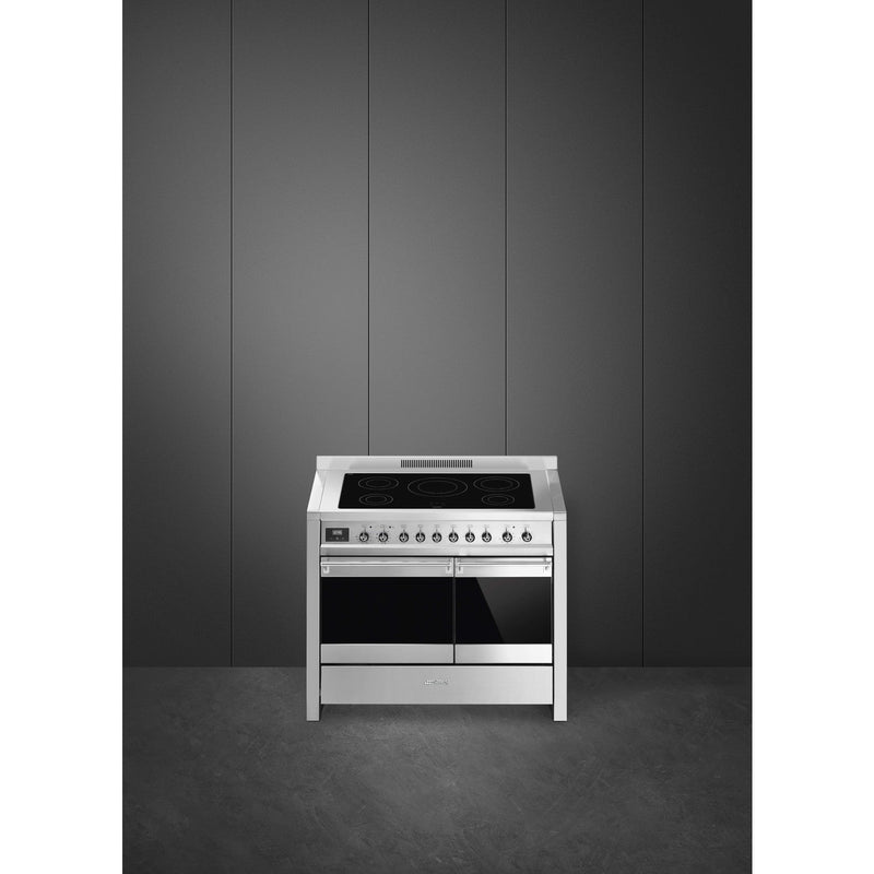 Grade A Smeg Opera A2PYID-81 100cm Electric Induction Range Cooker Stainless Steel