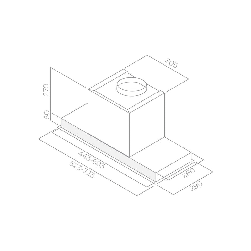 Grade B Elica Sleek SLEEK2.0-SS-80 73cm Canopy Cooker Hood Stainless Steel