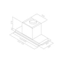 Grade B Elica Sleek SLEEK2.0-SS-80 73cm Canopy Cooker Hood Stainless Steel