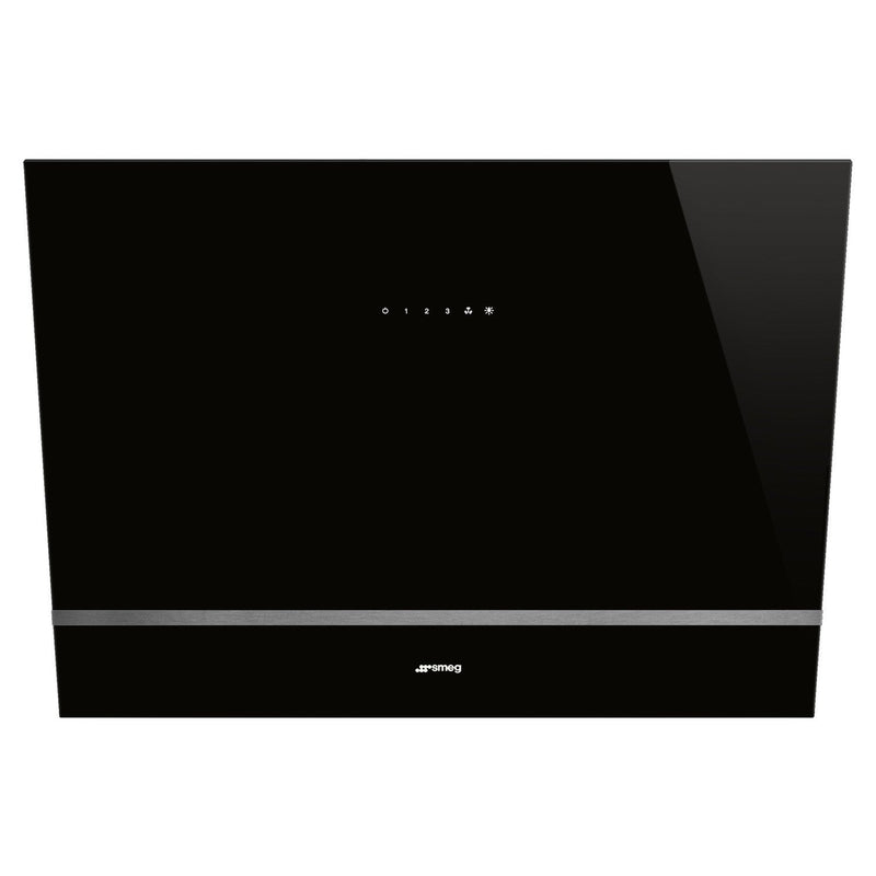 Grade C Smeg KV28N 80cm Angled Chimney Cooker Hood Black