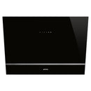 GRADE A1 - Smeg 80cm Angled Chimney Cooker Hood - Black