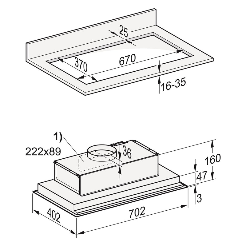 Grade A Miele DA 2578 70cm Canopy Cooker Hood Stainless Steel