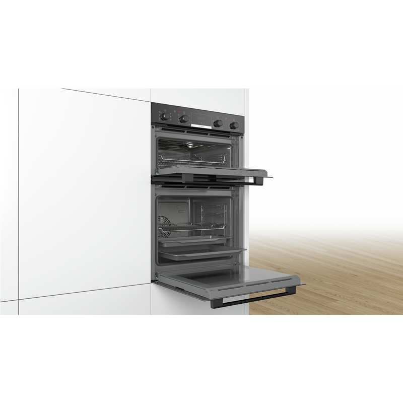 Grade B Bosch Serie 4 MBS533BB0B 60cm Double Built In Electric Oven Black