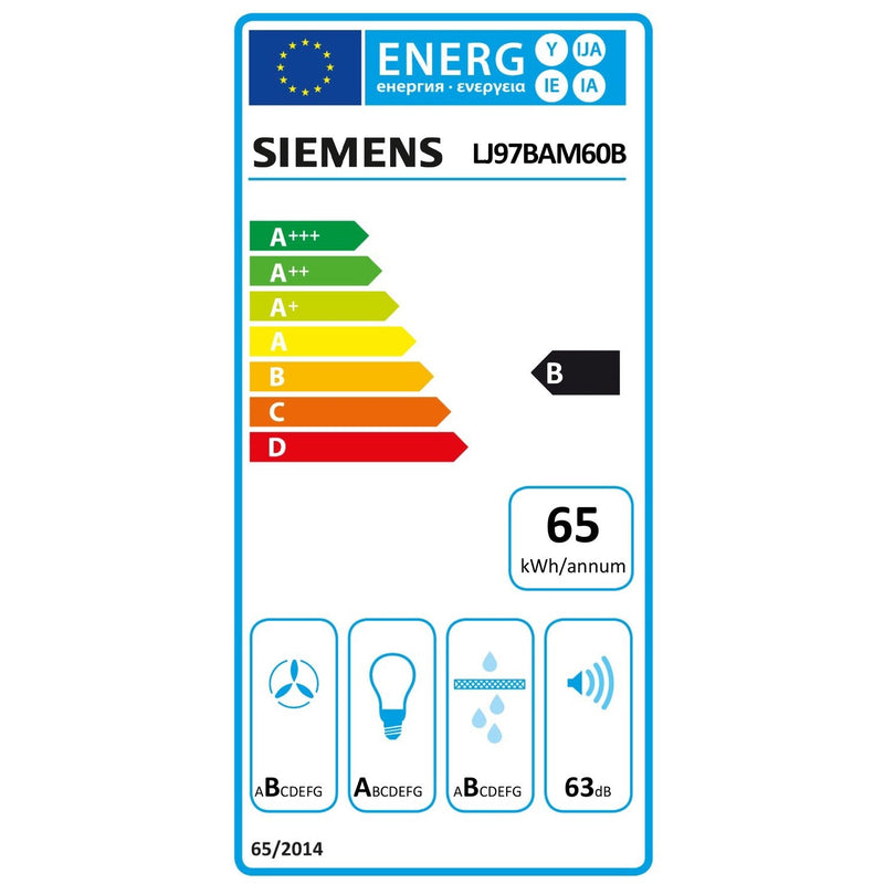 Grade C Siemens iQ500 LJ97BAM60B 90cm Canopy Cooker Hood Black