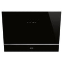 GRADE A1 - Smeg 80cm Angled Chimney Cooker Hood - Black