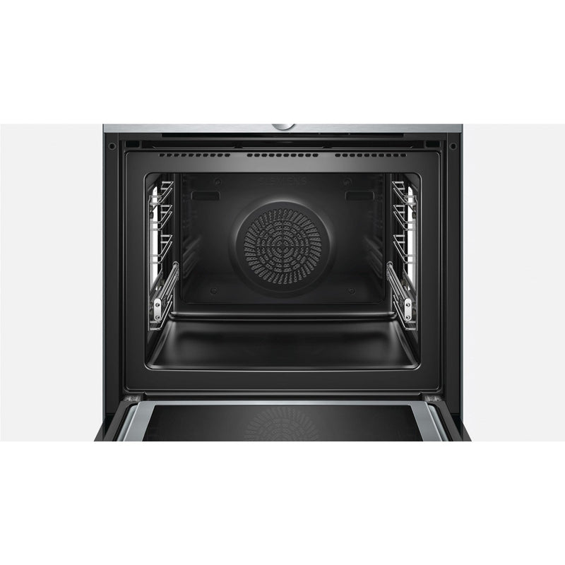 Grade C Siemens iQ700 HN678GES6B 60cm Single Built In Electric Oven with Microwave & Added Steam Stainless Steel