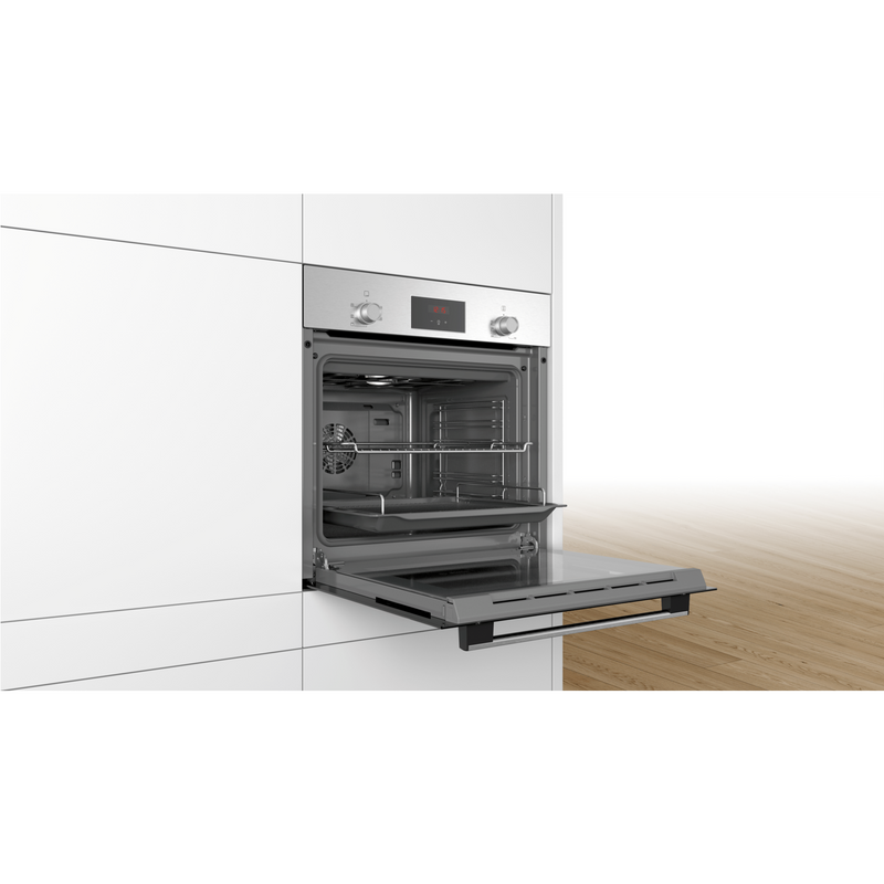 Grade A Bosch Series 2 HHF113BA0B 60cm Single Built In FElectric Oven Black